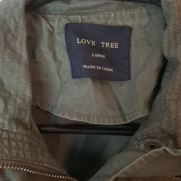 Love Tree Green Utility Jacket size large - Picture 2 of 7